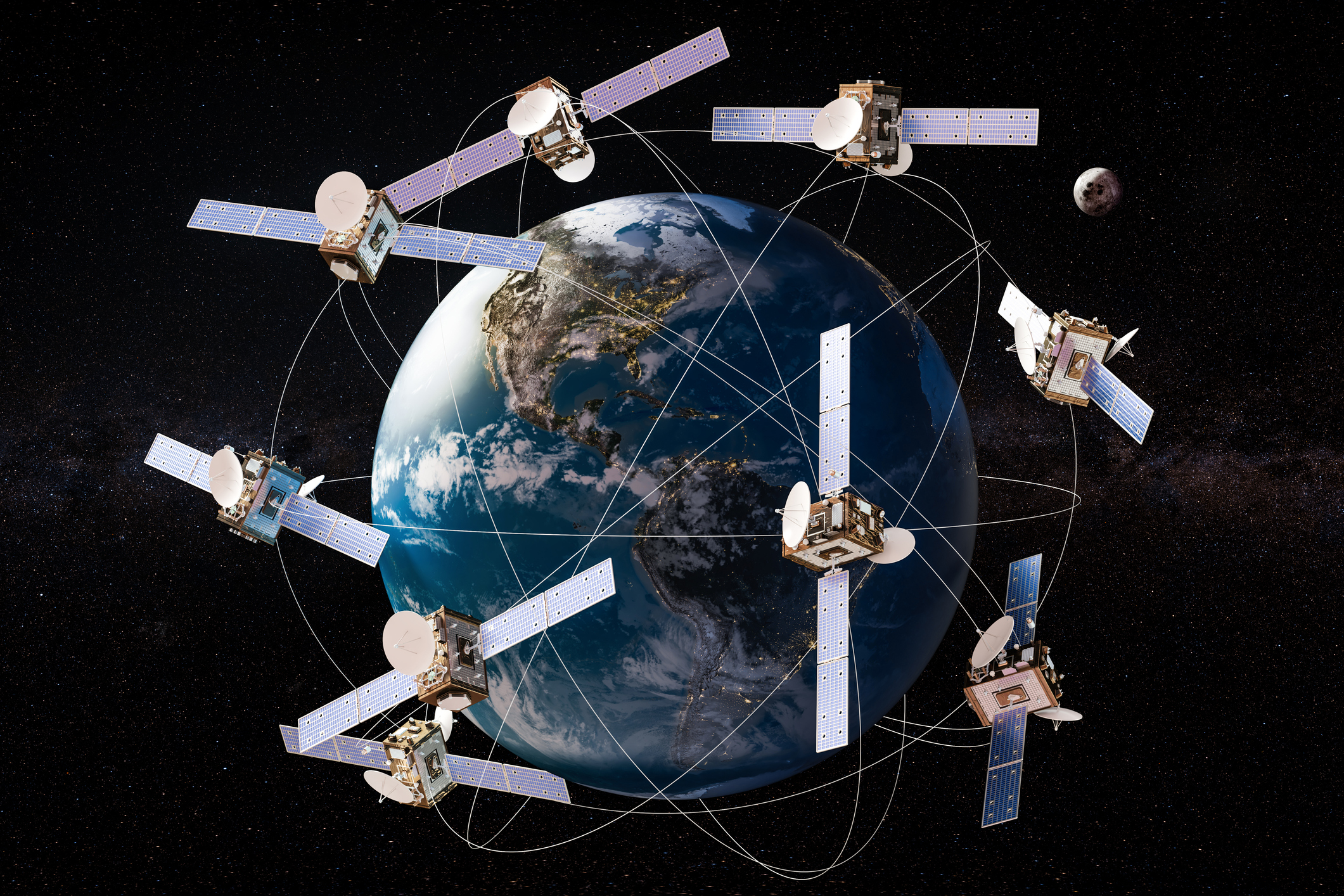 image d'un réseau de satellite